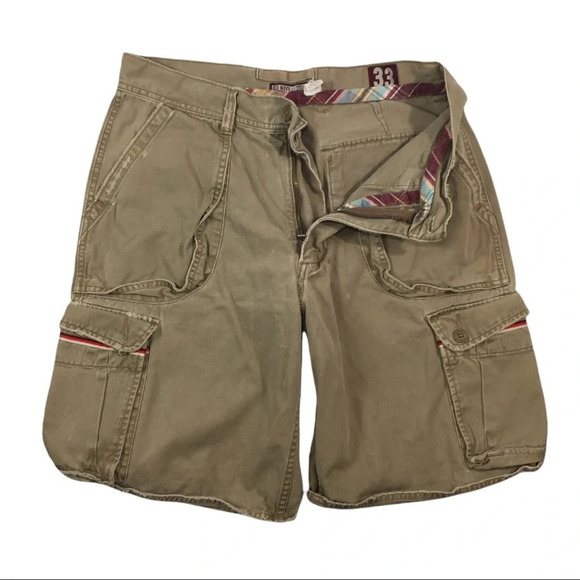 SH246 Old Navy Military Army Cargo Shorts 33 - Picture 1 of 5